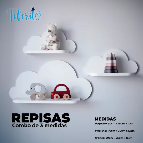 Combo de 3 Repisas para Niños en MDF