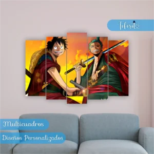 Multicuadro OP Zoro y Luffy Wano