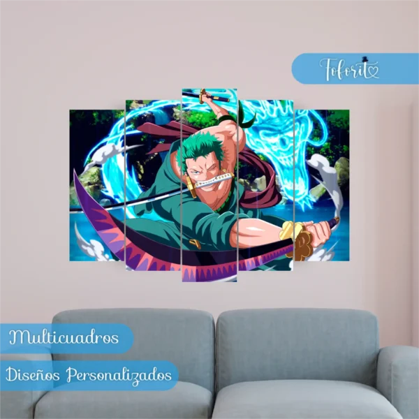 Multicuadro OP Zoro Isla Gyojin