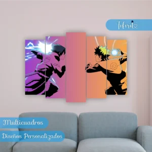 Multicuadro Naruto vs Sasuke - NARUTO
