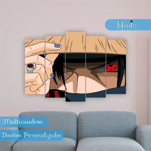 Multicuadro Itachi Akatsuki - NARUTO