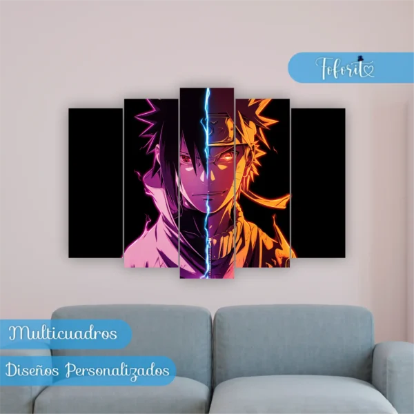 Multicuadro Sasuke y Naruto - NARUTO