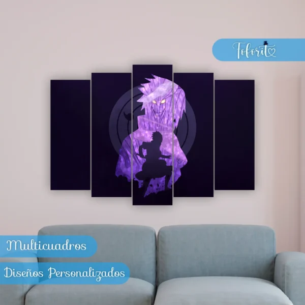 Multicuadro Sasuke Rinnegan - NARUTO