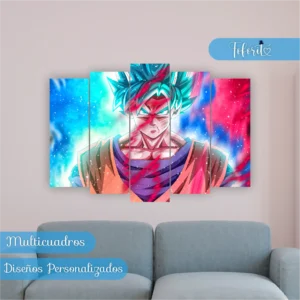 Multicuadro Goku SSJ Blue Dragon Ball Super