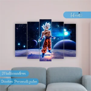 Multicuadro Goku SSJ Ultra Instinto Dragon Ball Super