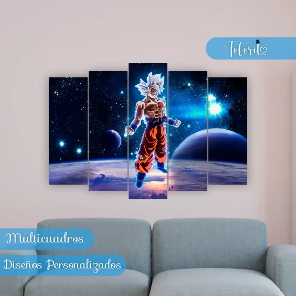 Multicuadro Goku SSJ Ultra Instinto Dragon Ball Super