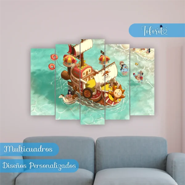 Multicuadro Thousand Sunny One Piece