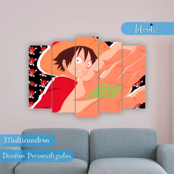 Multicuadro Luffy No-mugiwara One Piece
