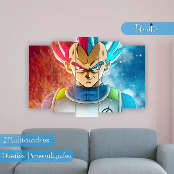 Multicuadro Vegeta Dragon Ball Super